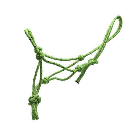 Neon Reflective Rope Halter – Horse Head Collar with Reflective Trim
