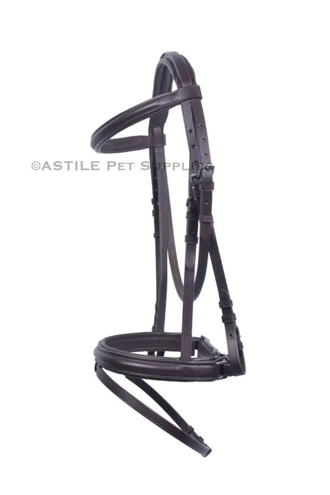 Horse Comfort Bridle – Padded Bridle with Flash and Free Rubber Reins