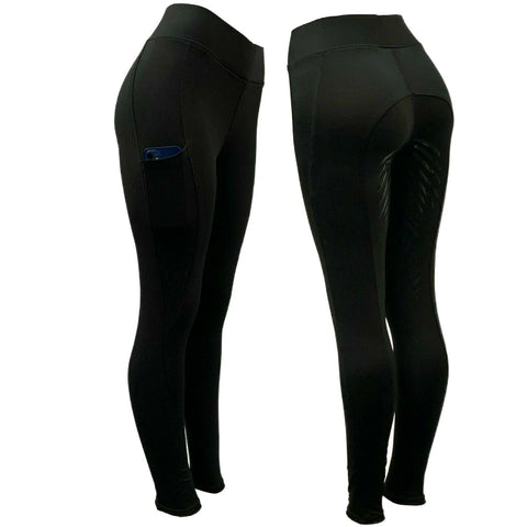 Half Seat Silicone Riding Tights – Riding Tights with Phone Pocket