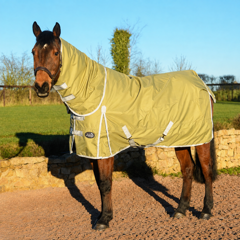 50g Waterproof Horse Turnout Rug with Detachable Neck Combo