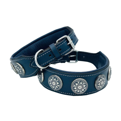 Padded Leather Studded Dog Collar – 2-Inch Strong Collar for Staffies & Large Dogs