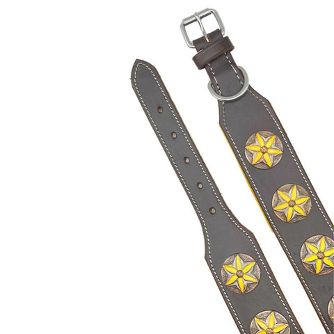Padded Leather Studded Dog Collar – 2-Inch Strong Collar for Staffies & Large Dogs