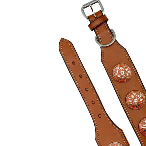Padded Leather Studded Dog Collar – 2-Inch Strong Collar for Staffies & Large Dogs