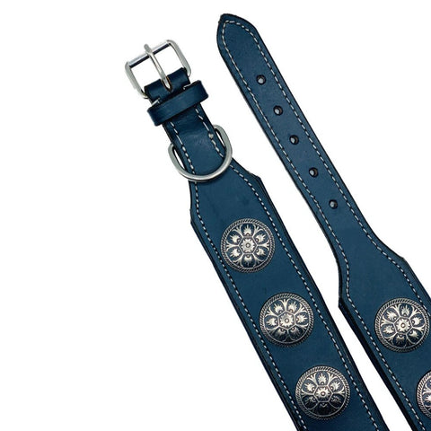 Padded Leather Studded Dog Collar – 2-Inch Strong Collar for Staffies & Large Dogs