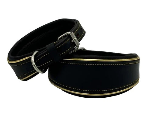 Whippet Dog Collar – Leather Dog Collar for Long Neck Breeds