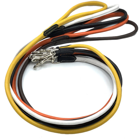 Dog Lead Rolled Leather Dog Lead/Leash Soft Rolled Leather Strong Lead Quality