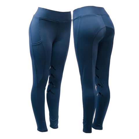 Women Horse Riding Tights | Silicon Seat With Phone Pockets and Knee Patch