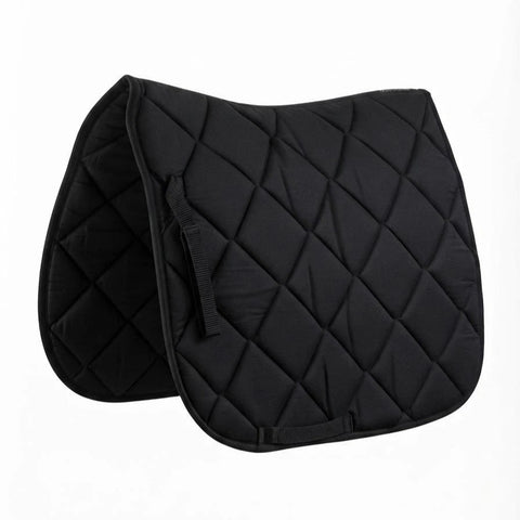 Dressage Saddle Pad – High Wither Anatomical Quilted Saddle Pad with Ear Bonnet